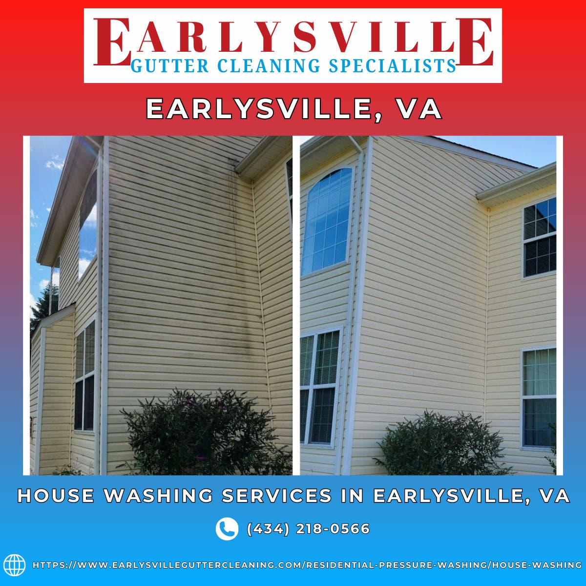 House Washing Services in Earlysville, VA - Earlysville Gutter Cleaning Specialists