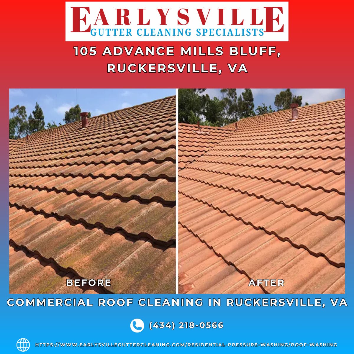 Commercial Roof Cleaning in Ruckersville, VA - Earlysville Gutter Cleaning Specialists