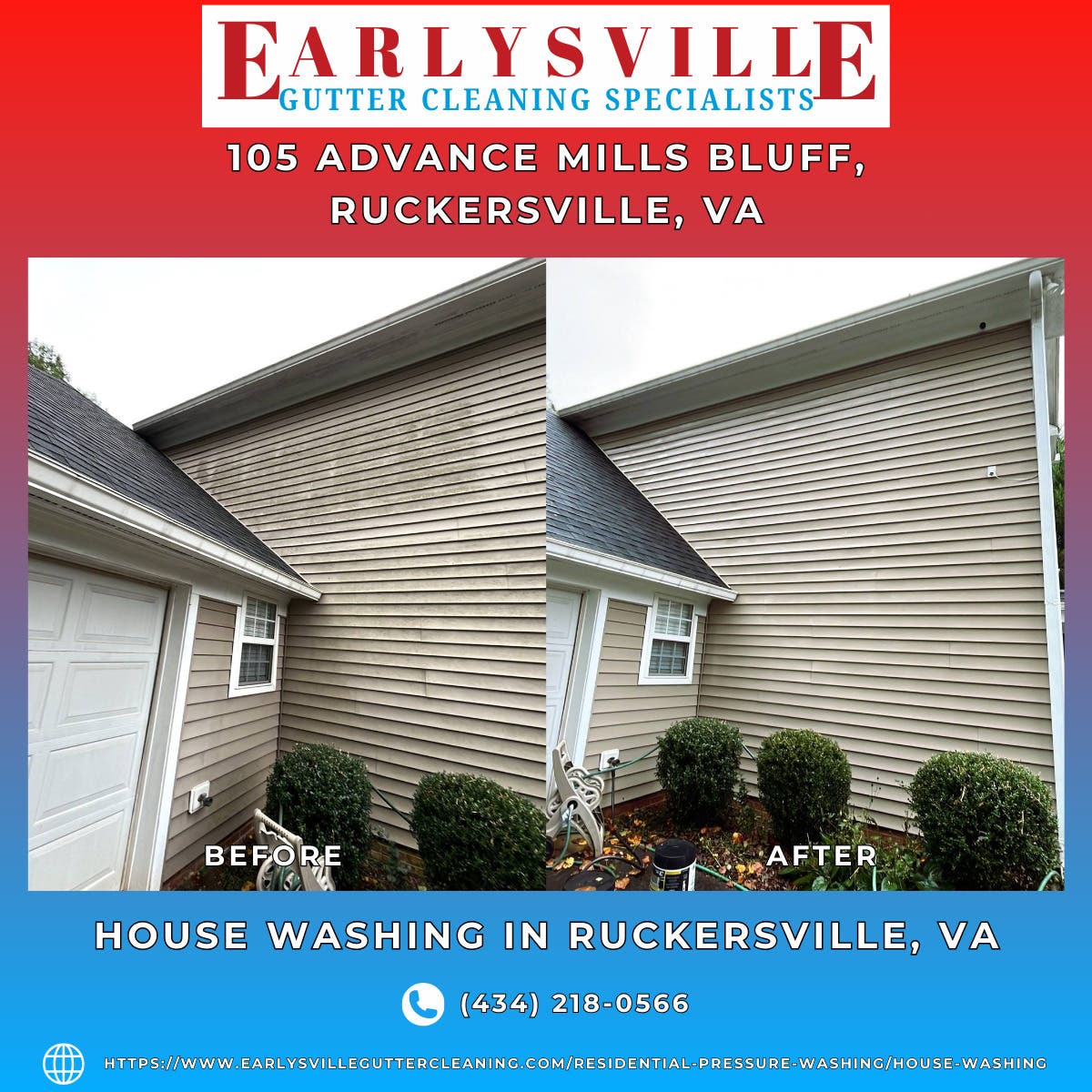 House Washing in Ruckersville, VA - Earlysville Gutter Cleaning Specialists