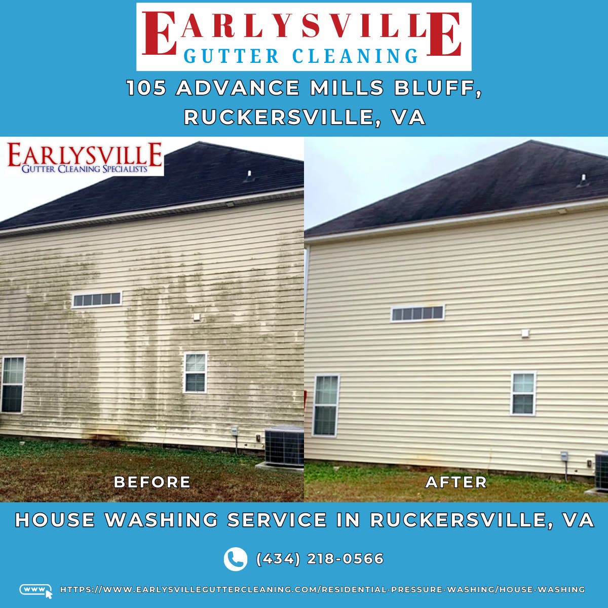 House Washing Service in Ruckersville, VA - Earlysville Gutter Cleaning