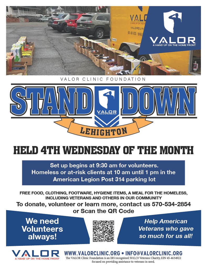 STAND DOWN LEHIGHTON – VALOR Clinic Foundation