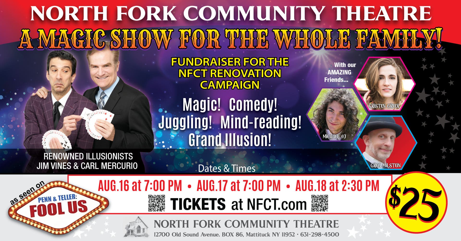 Family Magic Show at North Fork Community Theatre