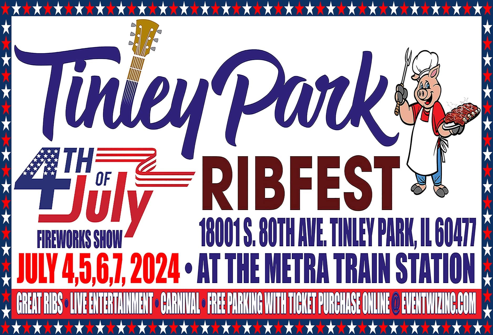 Tinley Park Ribfest July 4, 5, 6, and 7th 2024!