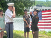 2nd Lieutenant Mackenze Courtright receiving her first salute from Cadet James Conti of Caldwell NJ.