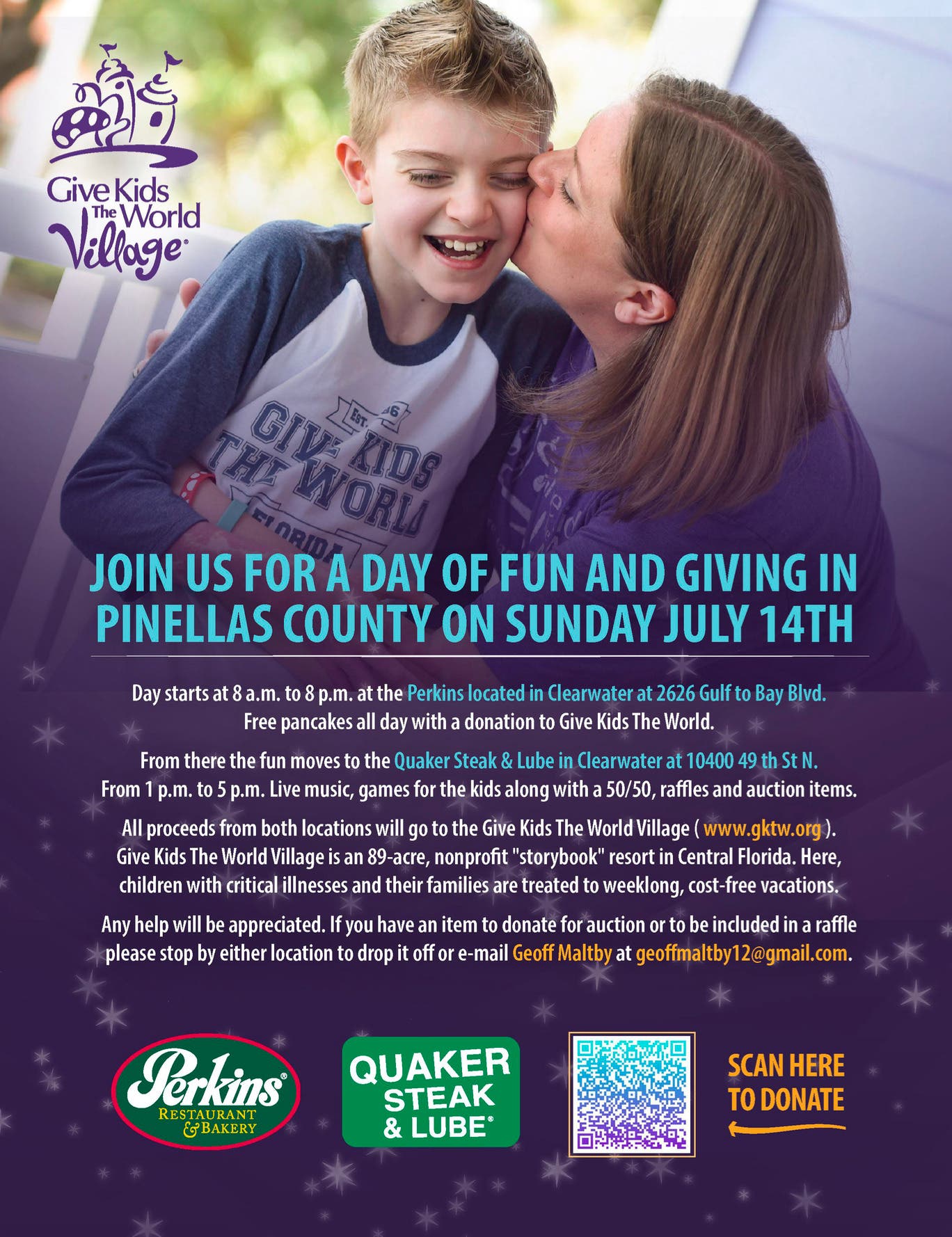 Join us for a day of fun and giving in Pinellas County on Sunday, July 14th