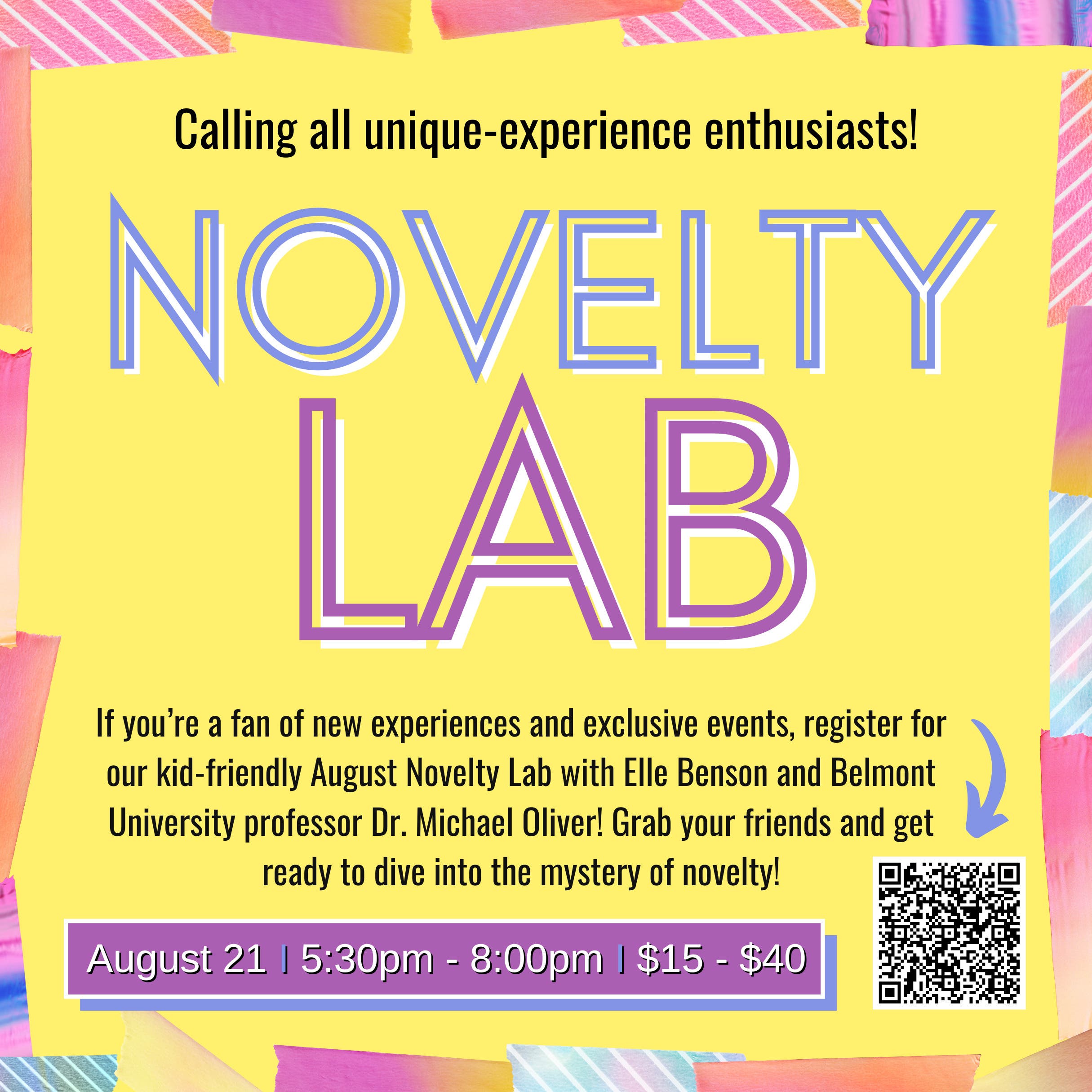 Novelty Labs - A Study of Happiness: Try Something New (August)