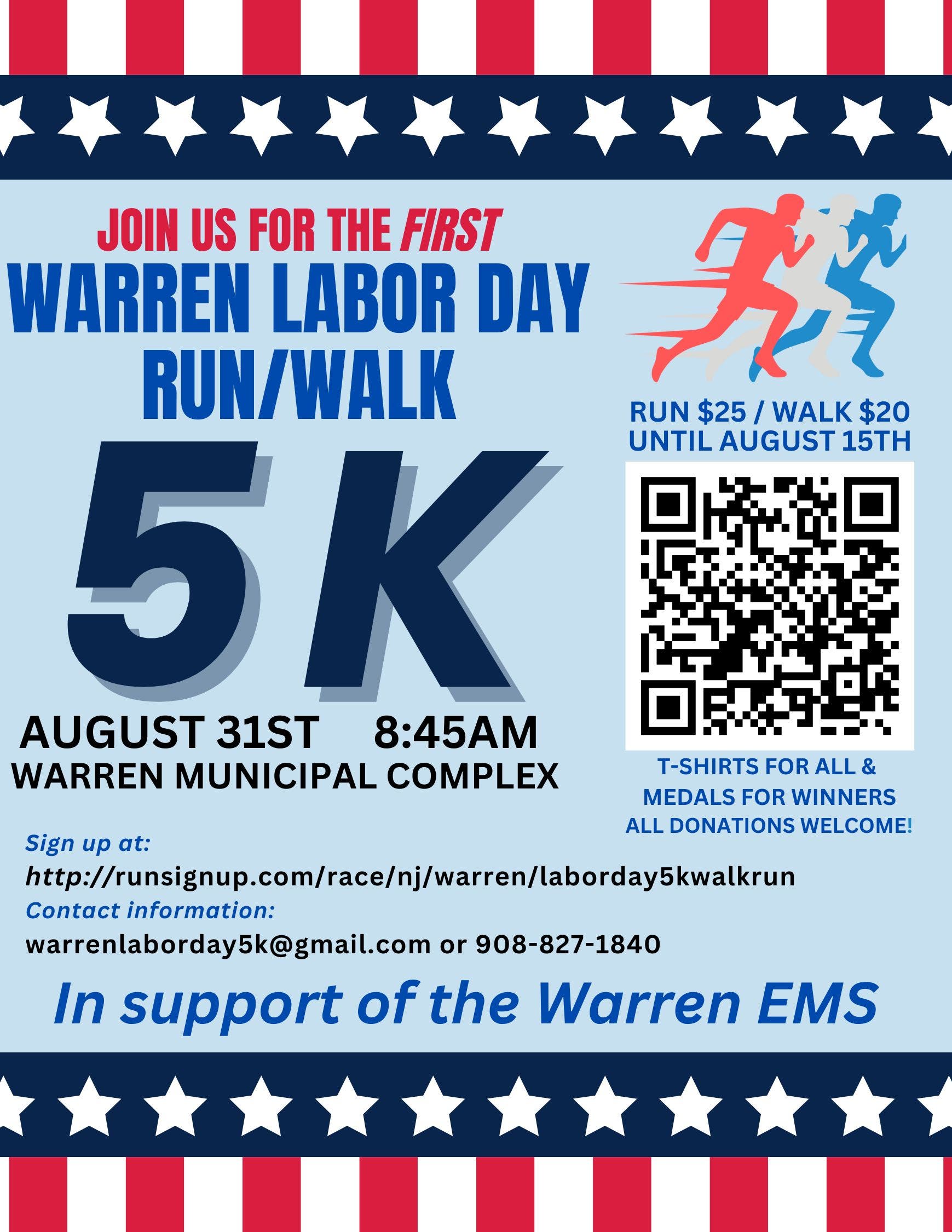 The First Warren Labor Day 5k Run/Walk