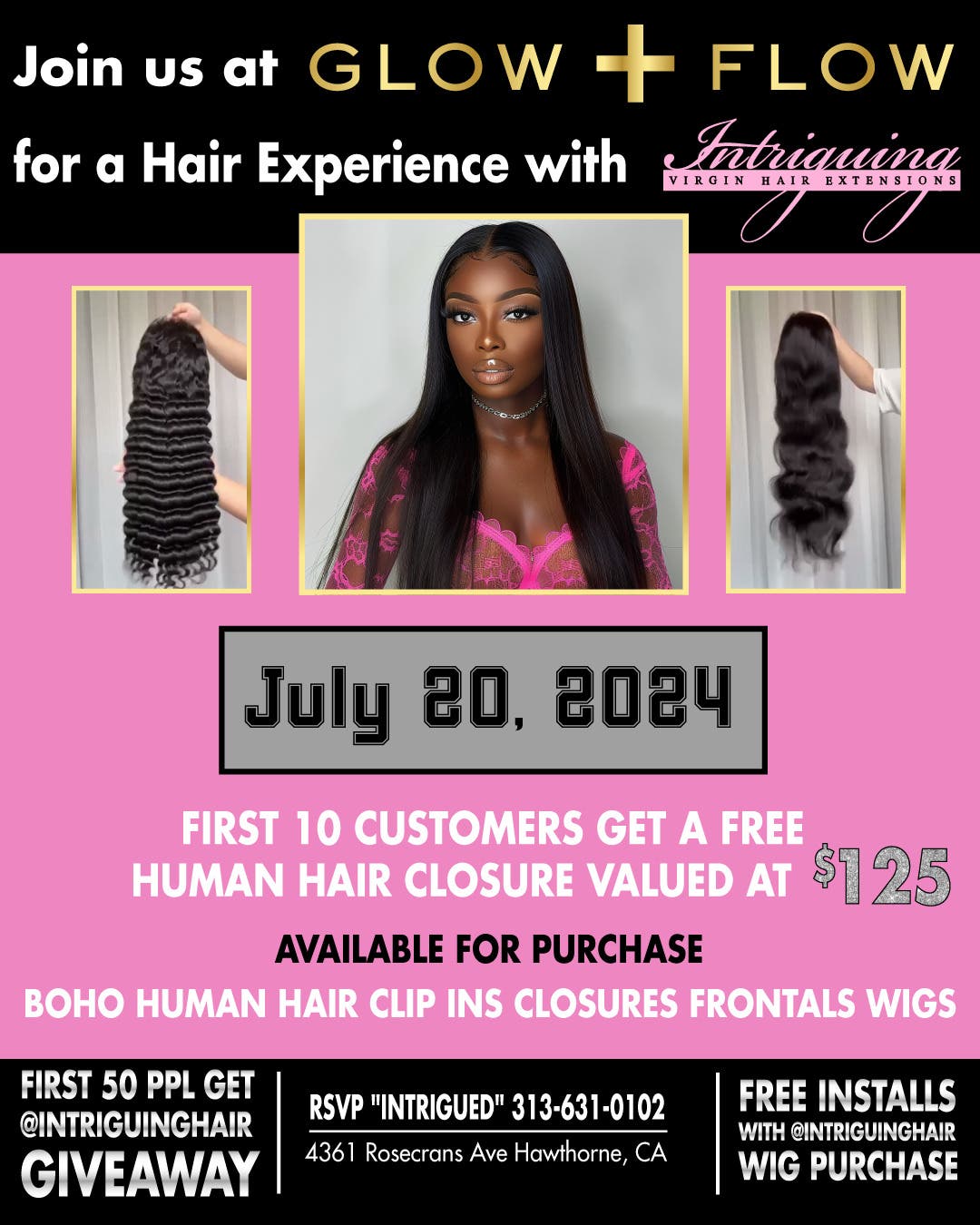 Ultimate Glam Experience: Hair Extension & Wig Popup
