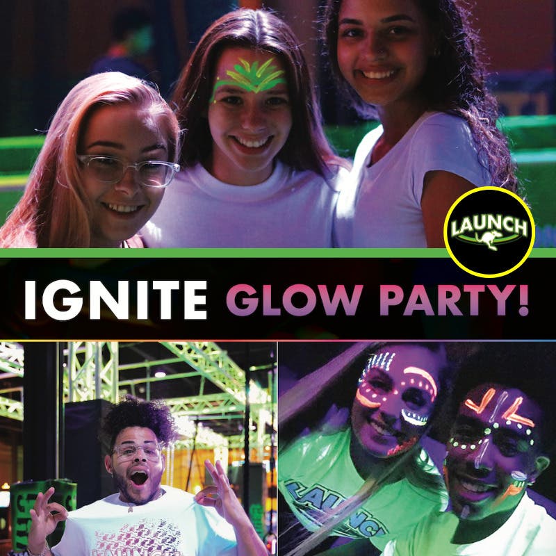 Teen Night Glow Party at Launch Woburn! 