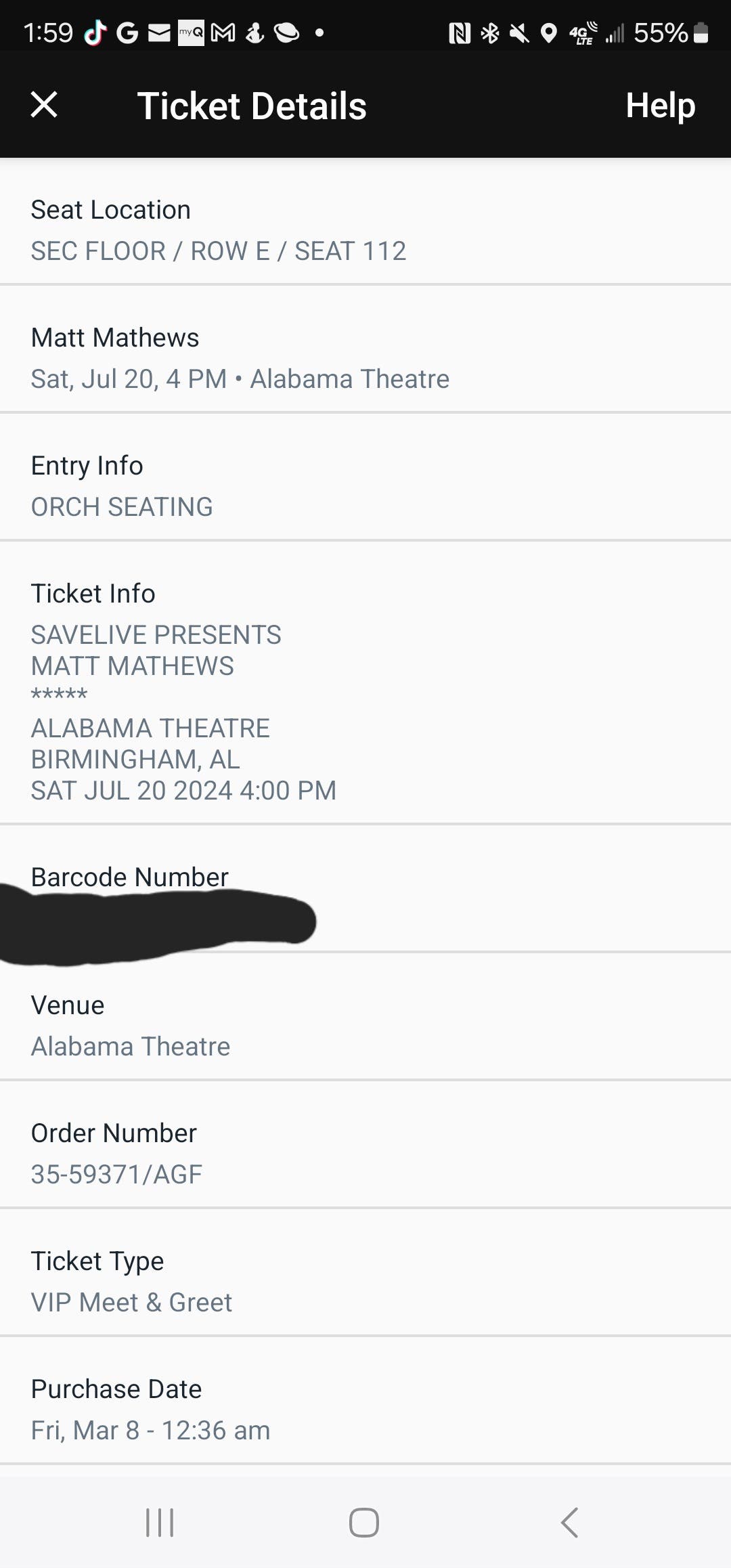 Matt Matthews VIP Tickets