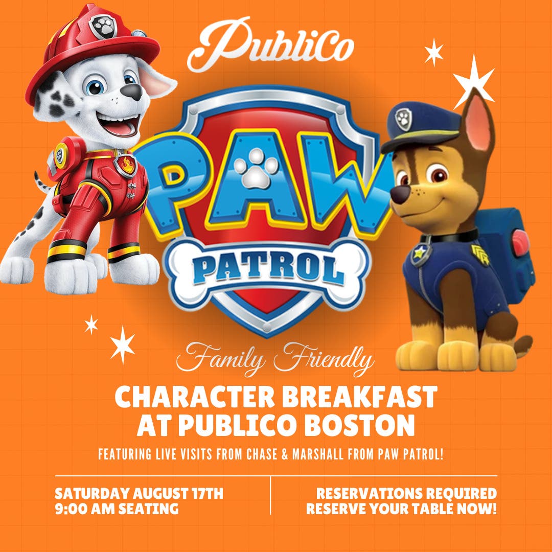 Paw Patrol Character Breakfast at Publico Boston