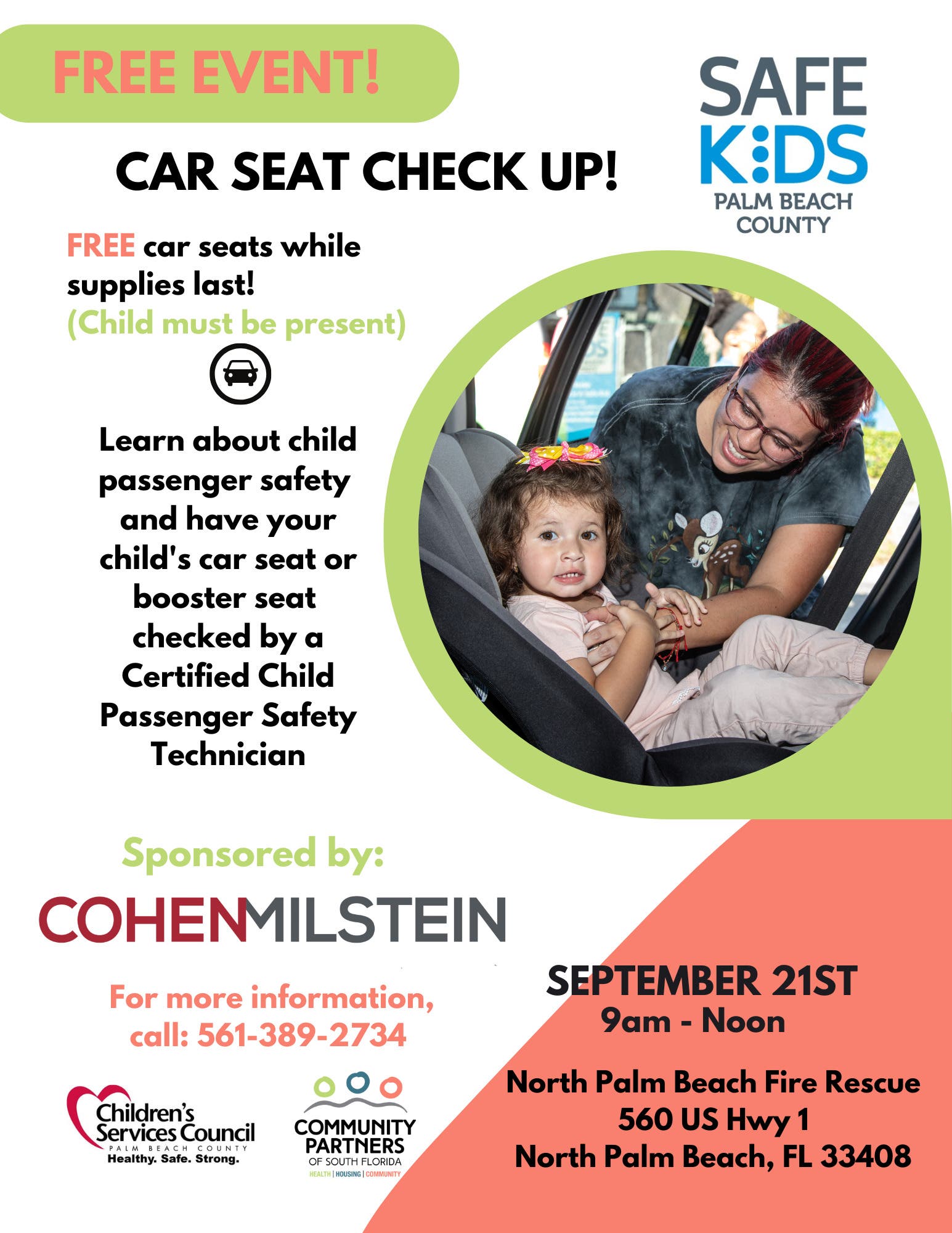 Safe Kids PBC to Distribute 50 Free Car Seats at the Free Car Seat Check Up Event 