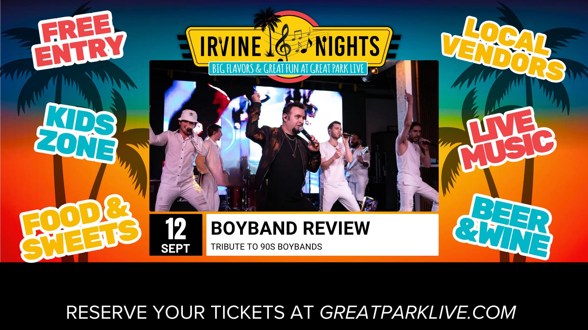 Irvine Nights Summer Series ft: Boyband Review Tribute at Great Park Live