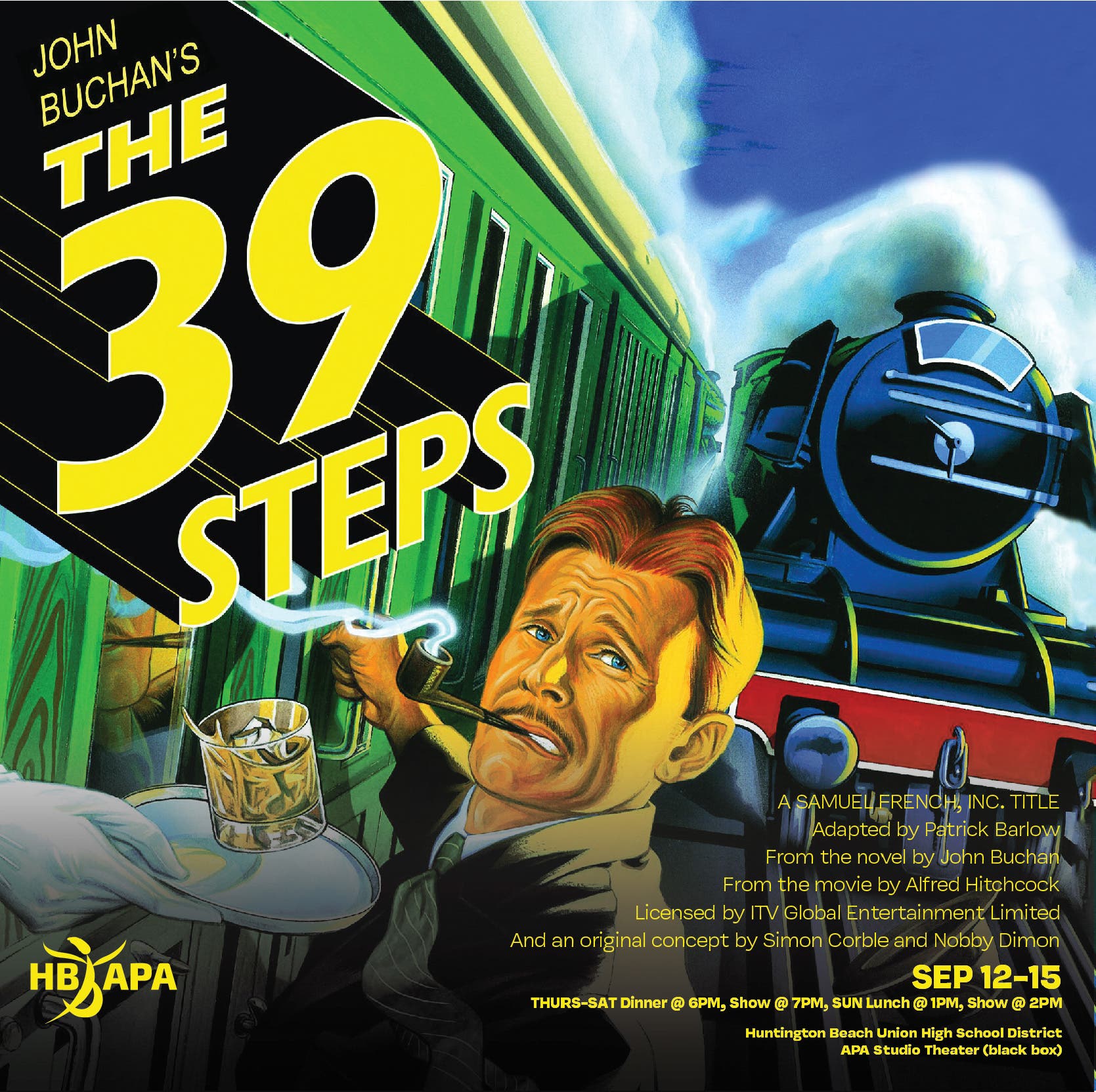 Dinner Theatre Show The 39 Steps benefiting HB APA Theatre Department