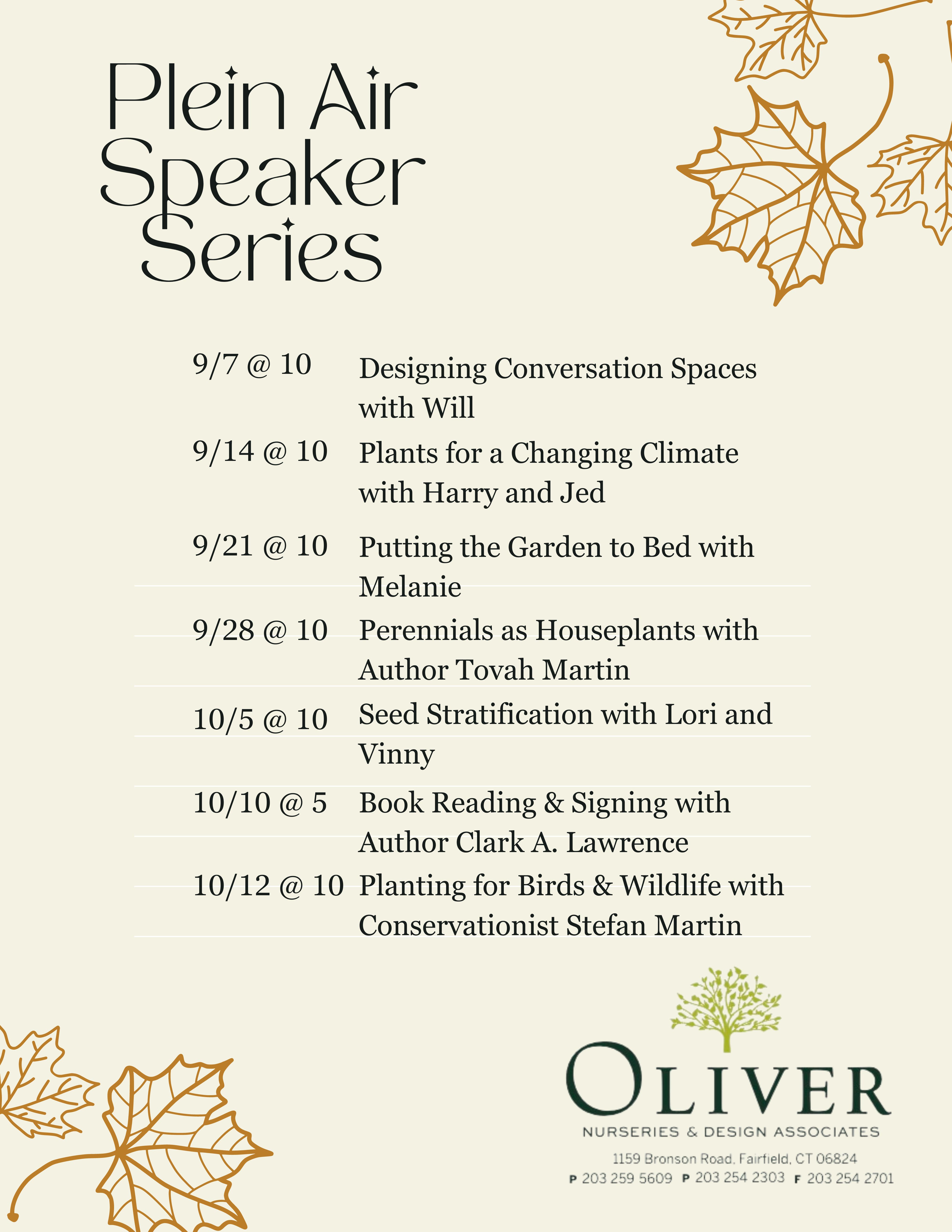 Fall Plein Air Speaker Series