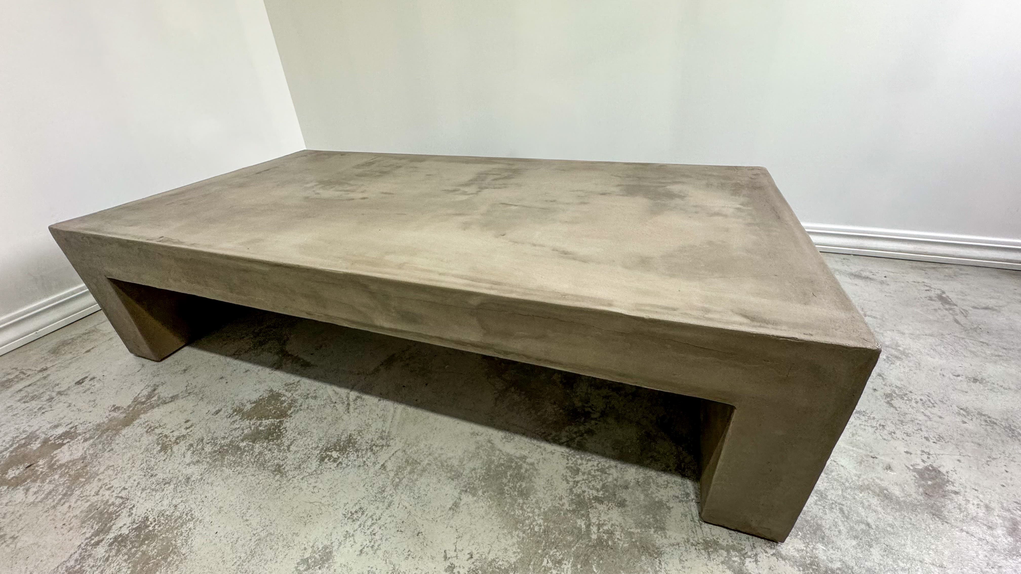 Modern Handmade Concrete Coffee Table – Indoor/Outdoor - $500