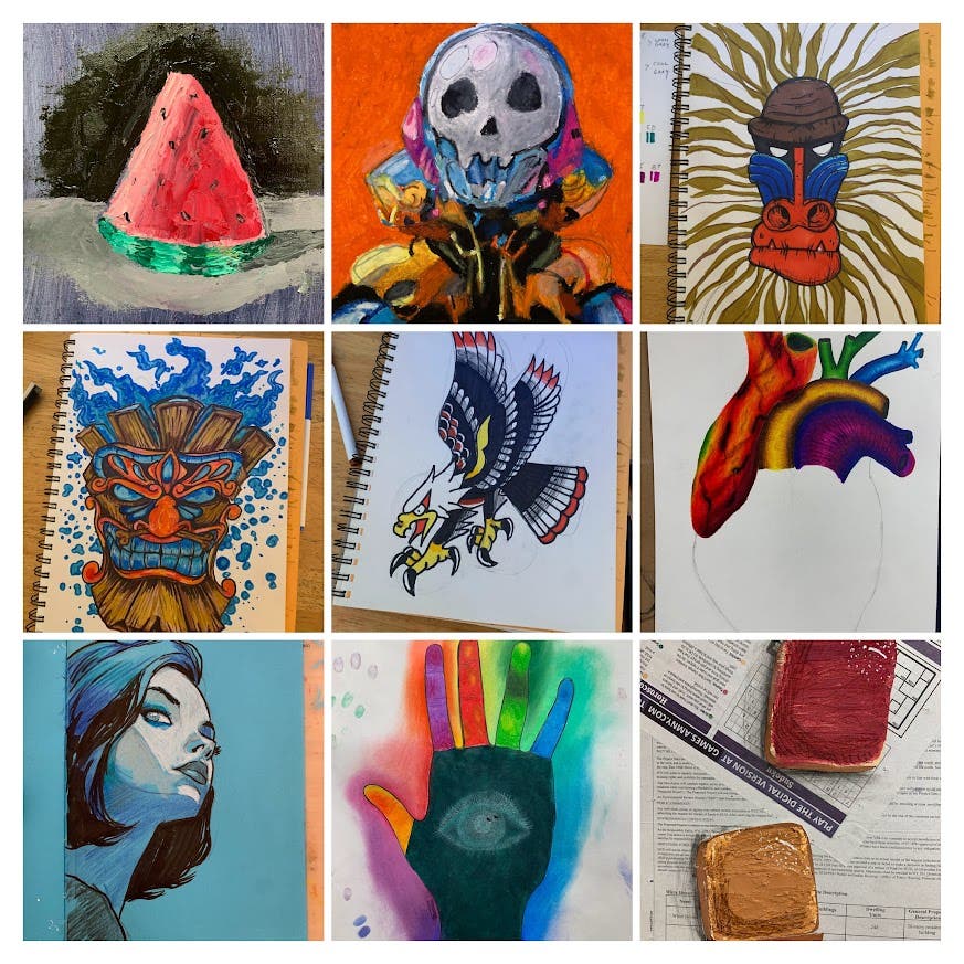 Art tutor for Elem/Middle/High school students! on ZOOM app