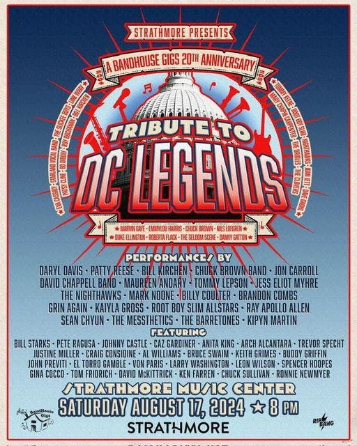 DC Music Legends Tribute this Saturday at Strathmore