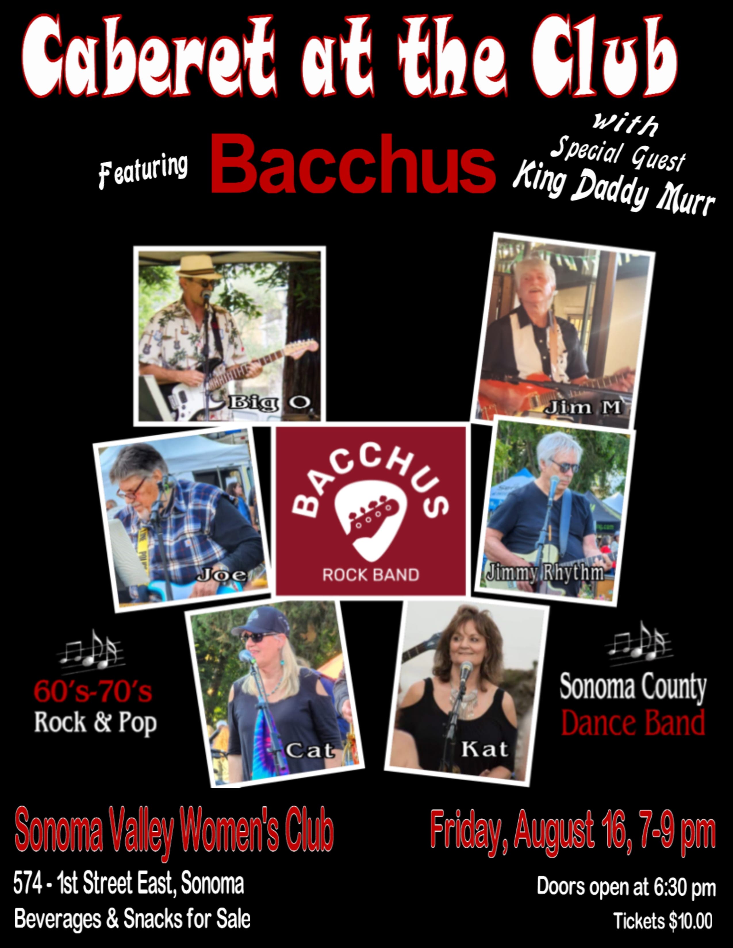 Cabaret at the Club Live Music - Bacchus Band