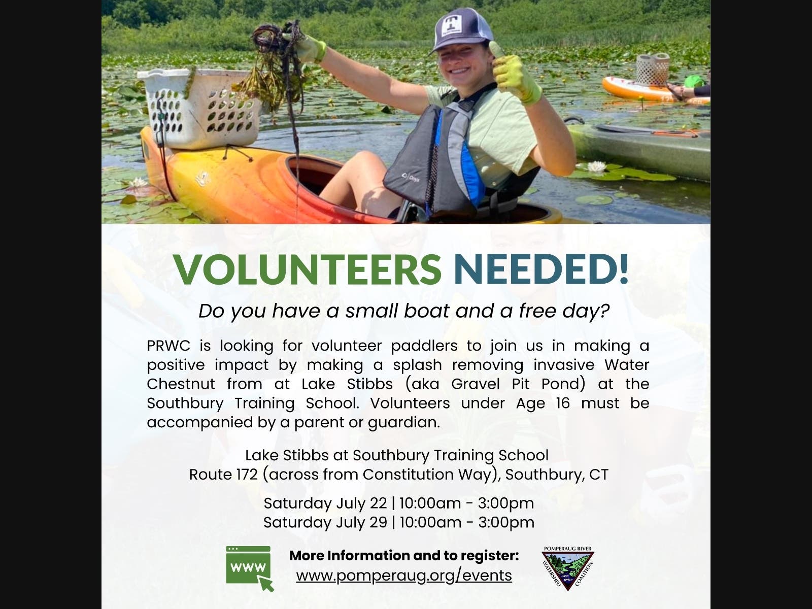 Volunteers Invited to Paddle with a Purpose in Southbury