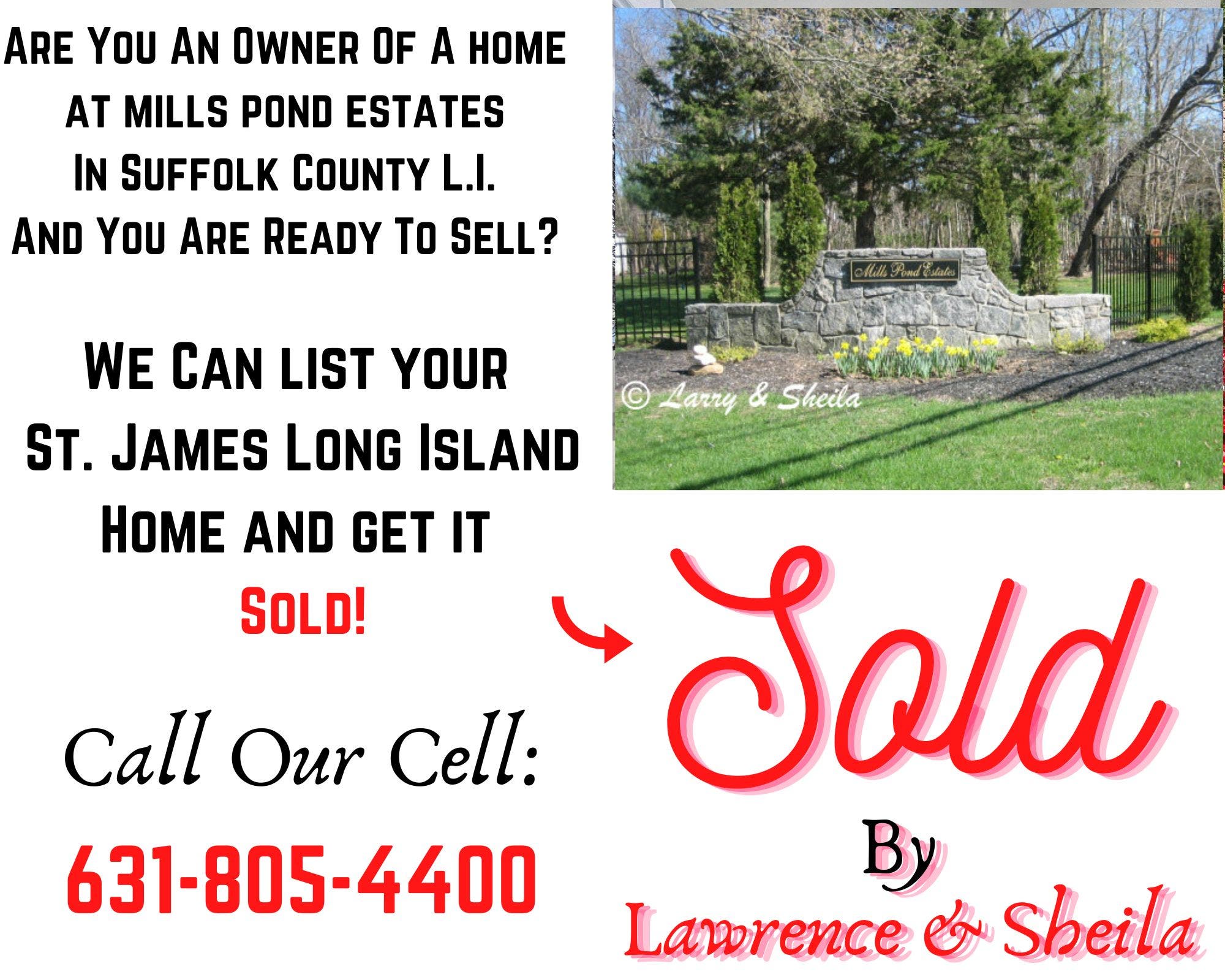 MILLS POND ESTATES OWNERS in St James Long Island