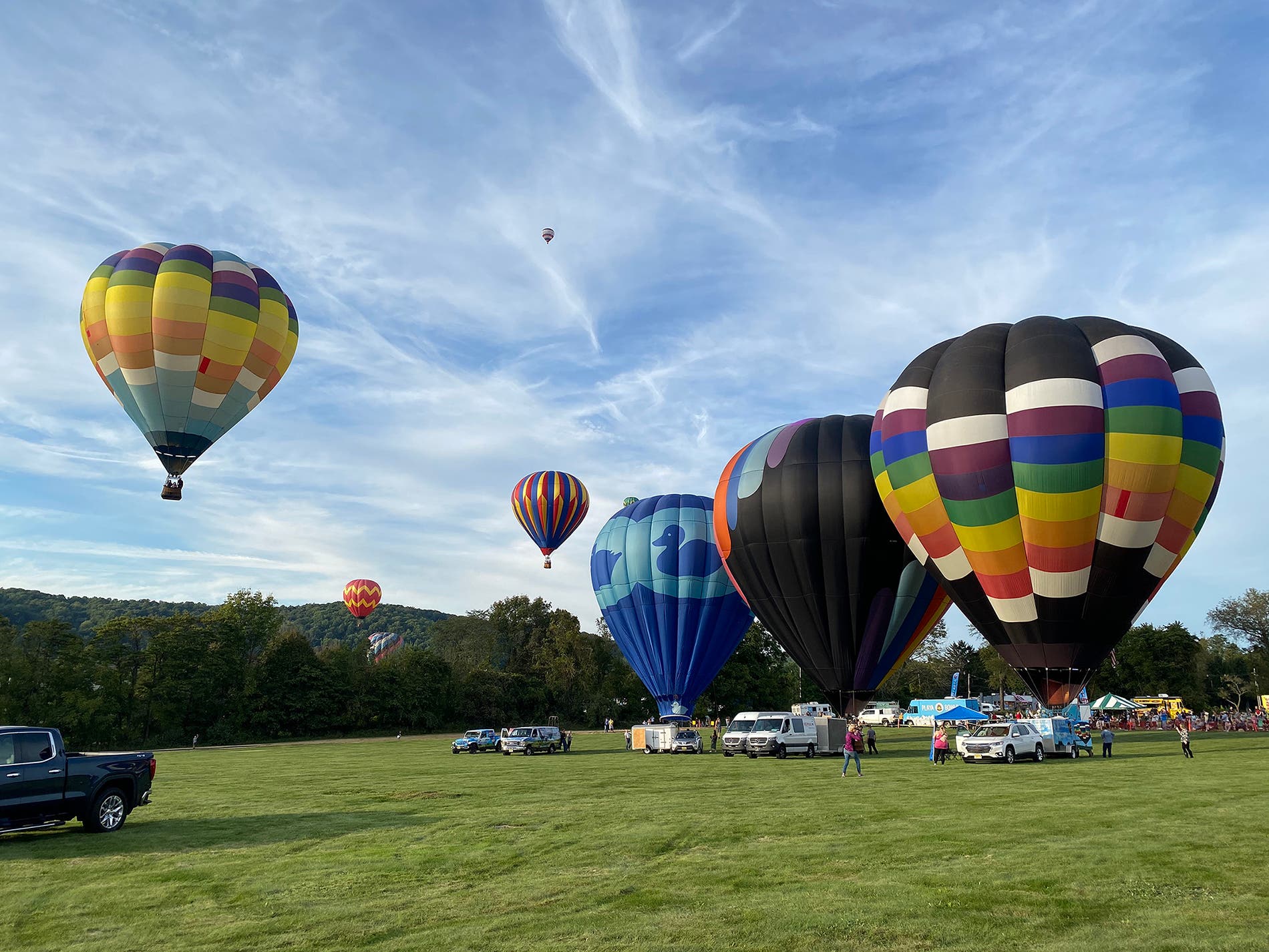 The Warren County Farmers Fair featuring the Hot Air Balloon Festival  through Aug. 3