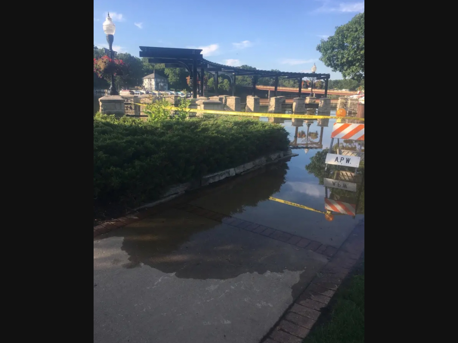 Heavy rains in July 2017 led to flooding in downtown Algonquin--an area that has seen flooding issues throughout the years. 