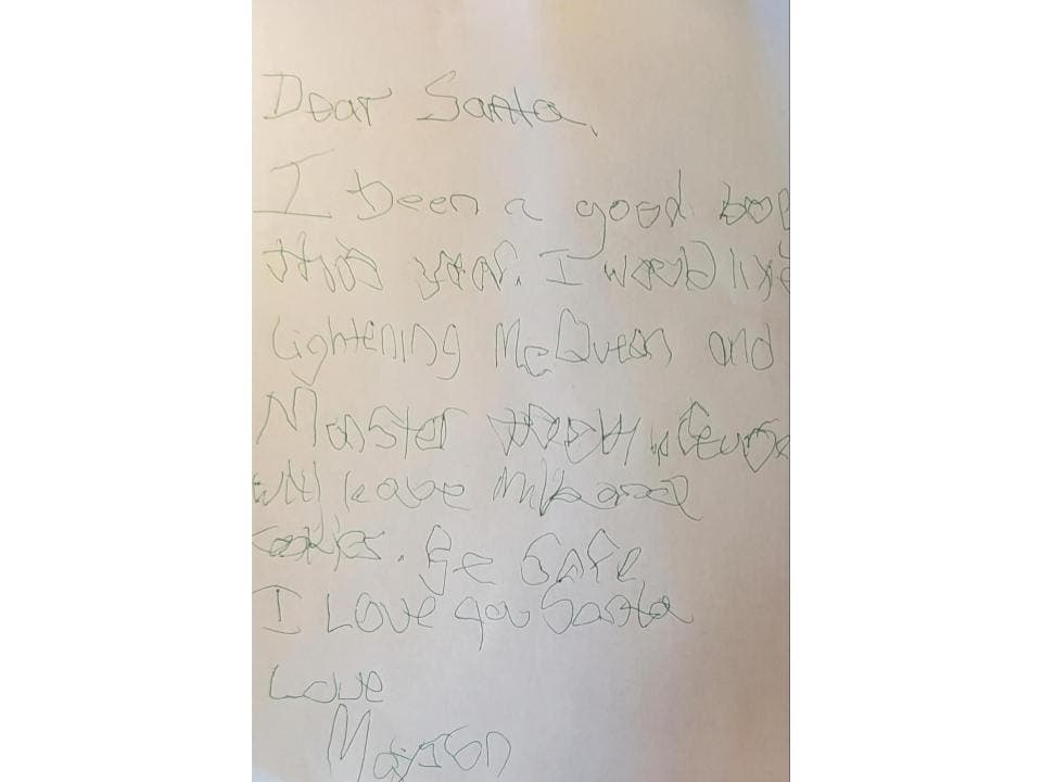 ​Letters To Santa: Mayson Of Concord Would Like Some Monster Trucks