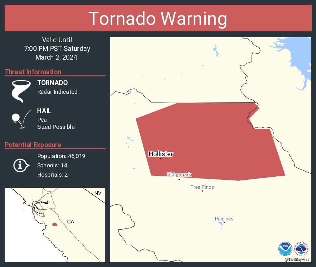 The warning expired at 7 p.m. Saturday. 