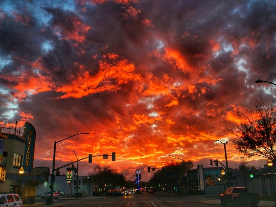 A colorful sunset in Escondido. 