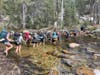 Pacific Ridge School students on a hike.