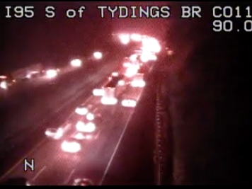 Traffic was backed up into Harford County at 6:40 a.m. on Wednesday, Oct. 21, because of a disabled vehicle on the Tydings Bridge.