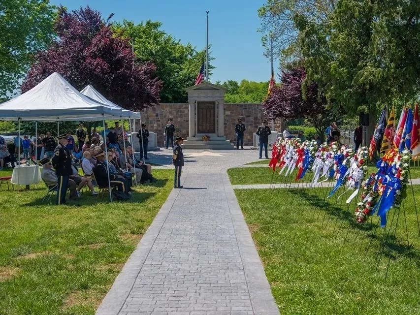 Pictured is the 2019 Havre de Grace Memorial Service in Tydings Park near the War Memorial. As is customary, the city will remember the fallen with two ceremonies on Memiral Day, which is May 30 this year.