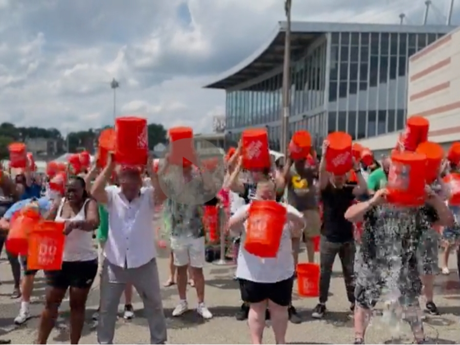 2024 Ice Bucket Challenge Drenches Crowd At Empire City Casino