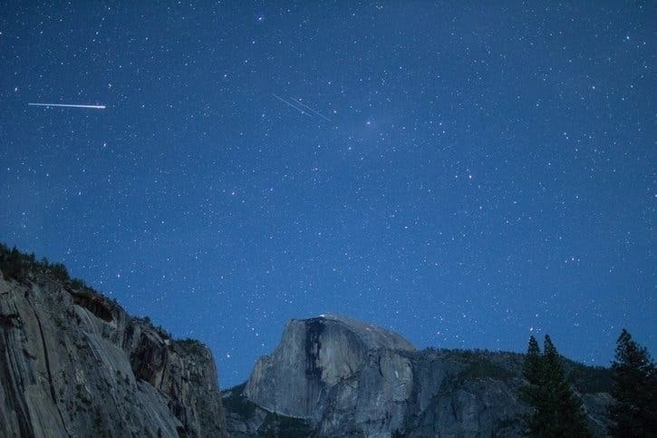 The Eta Aquarids meteor shower isn’t known for fireballs, but in 2018, one streaked over Yosemite National Park.