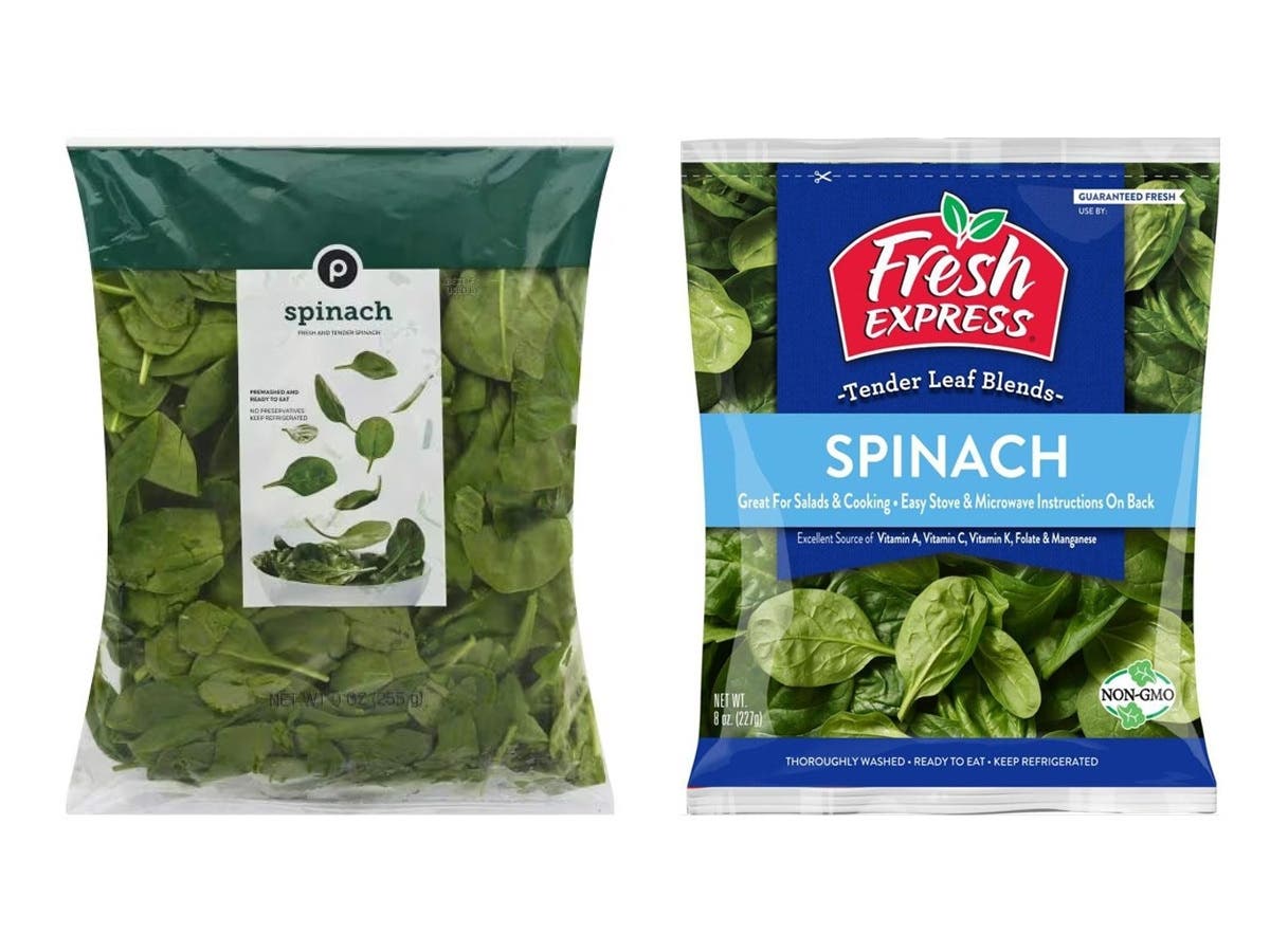 Bagged Fresh Express and Publix brand spinach has been recalled in Virginia and six other states after a sample tested positive for listeria, the FDA said.