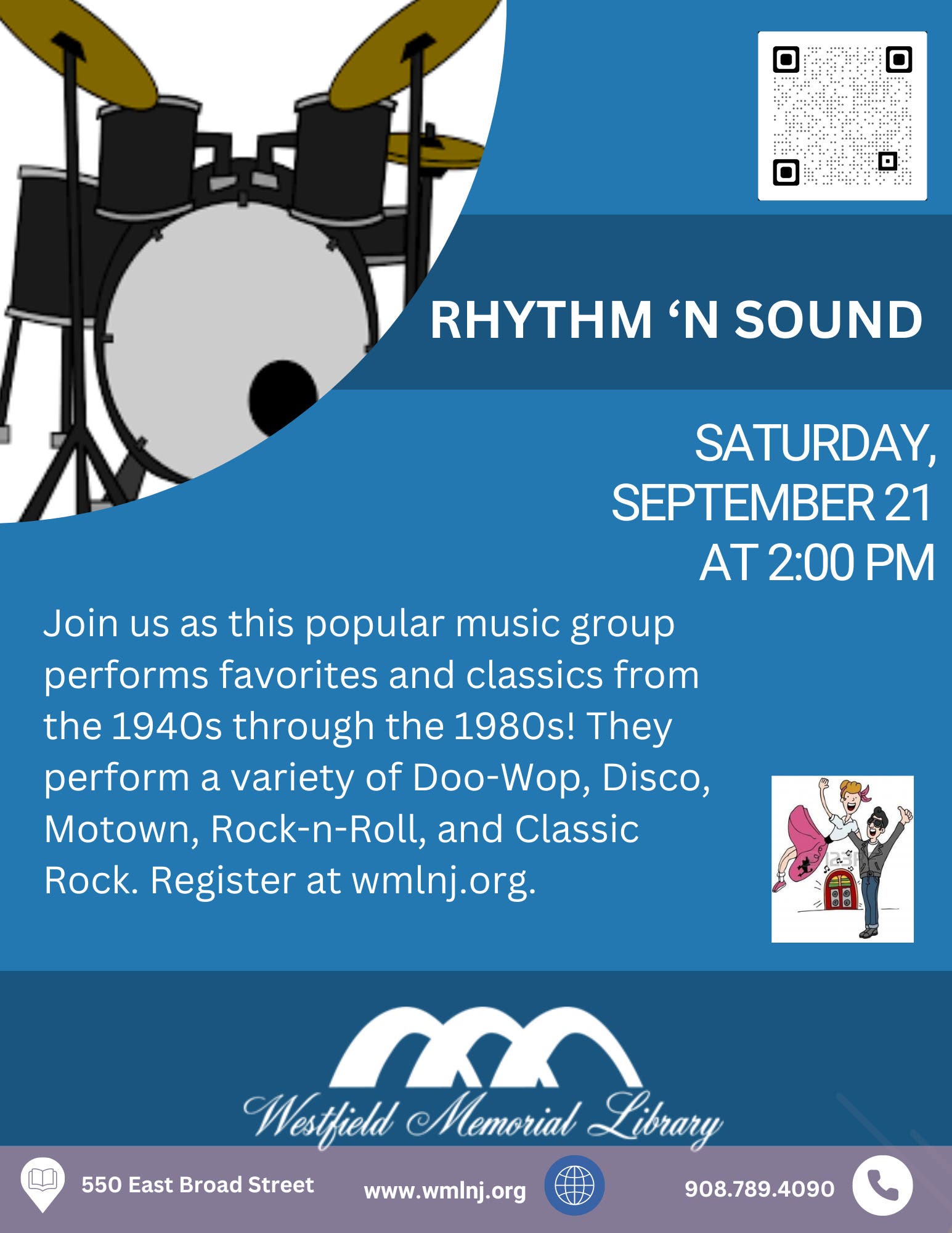 Rhythm 'N Sound to perform at Westfield Memorial Library on Saturday, Sept 21