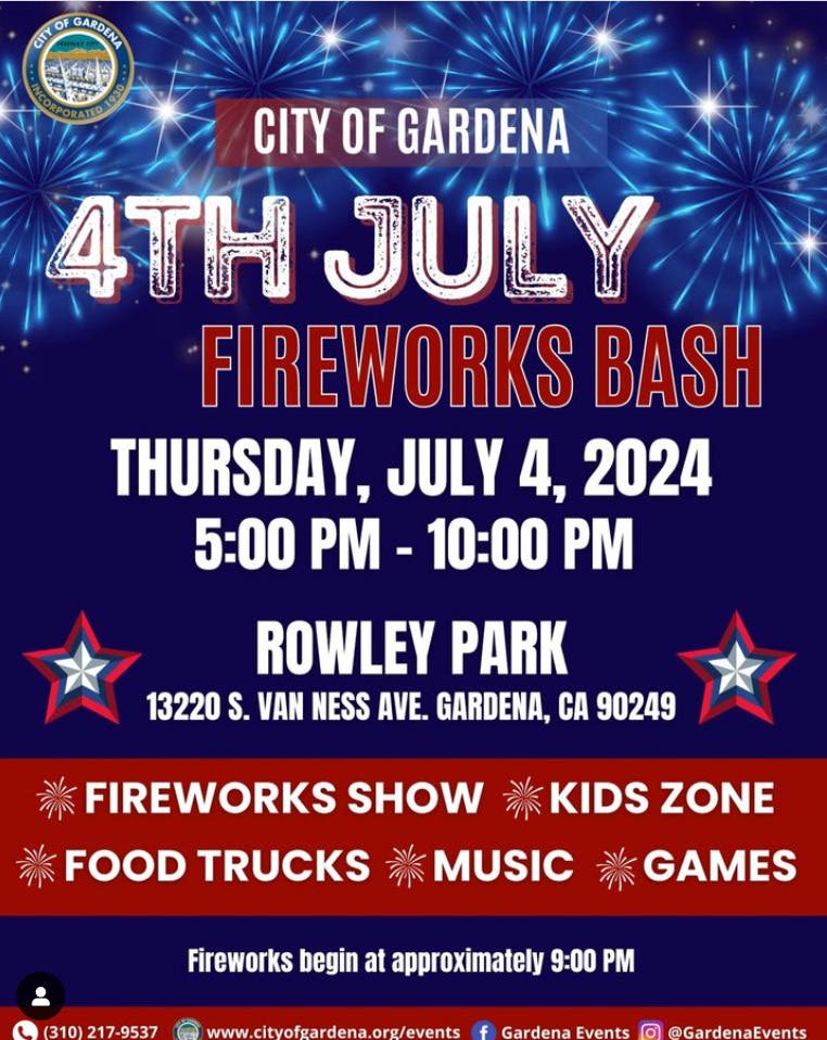 4th of July Fireworks 2024: Gardena