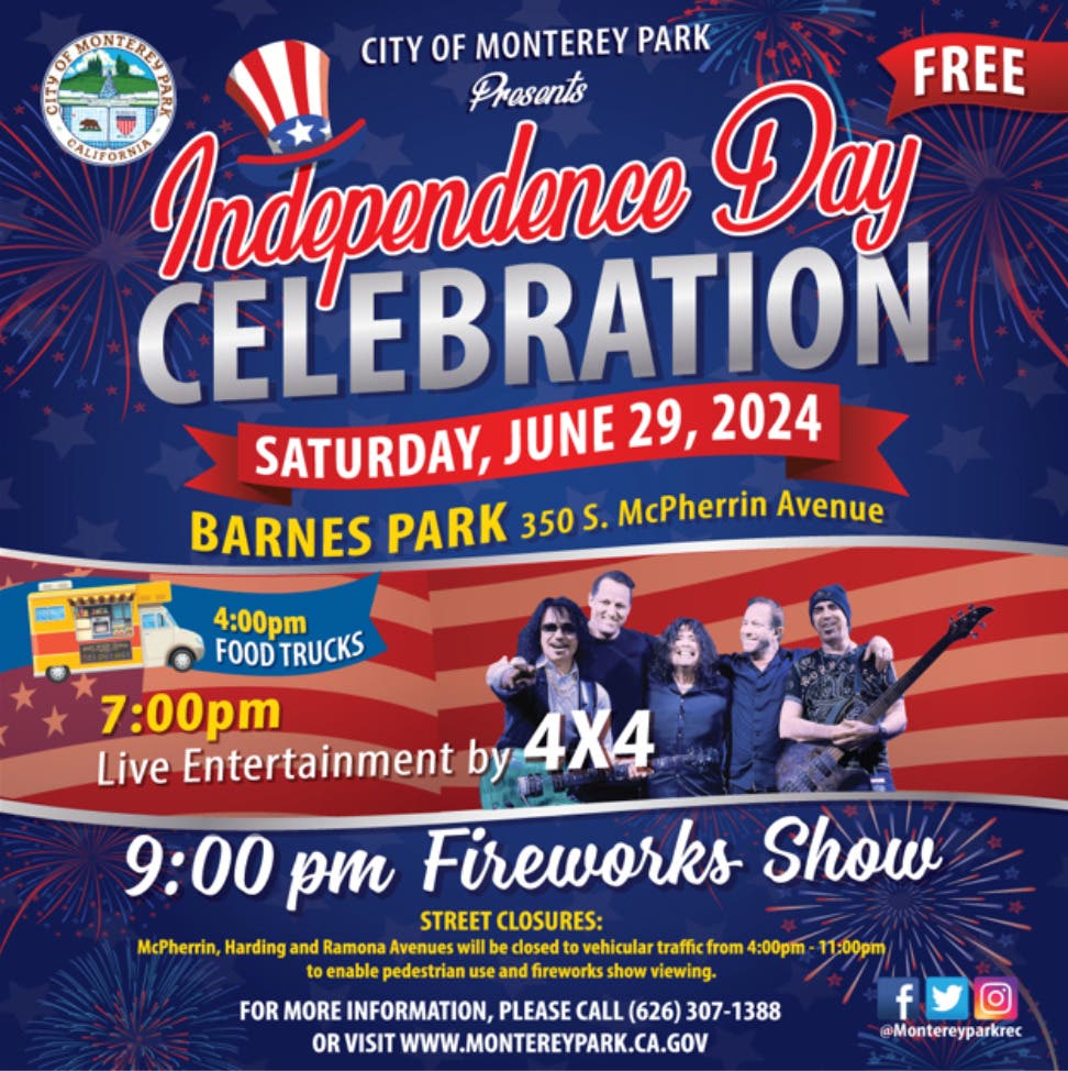 Independence Day Fireworks & Celebration 2024: Monterey Park