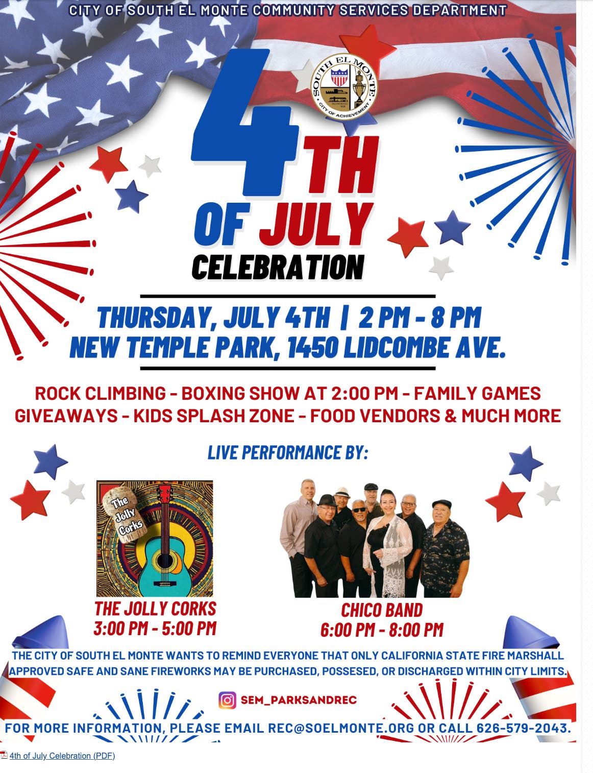 4th Of July Celebration 2024: South El Monte