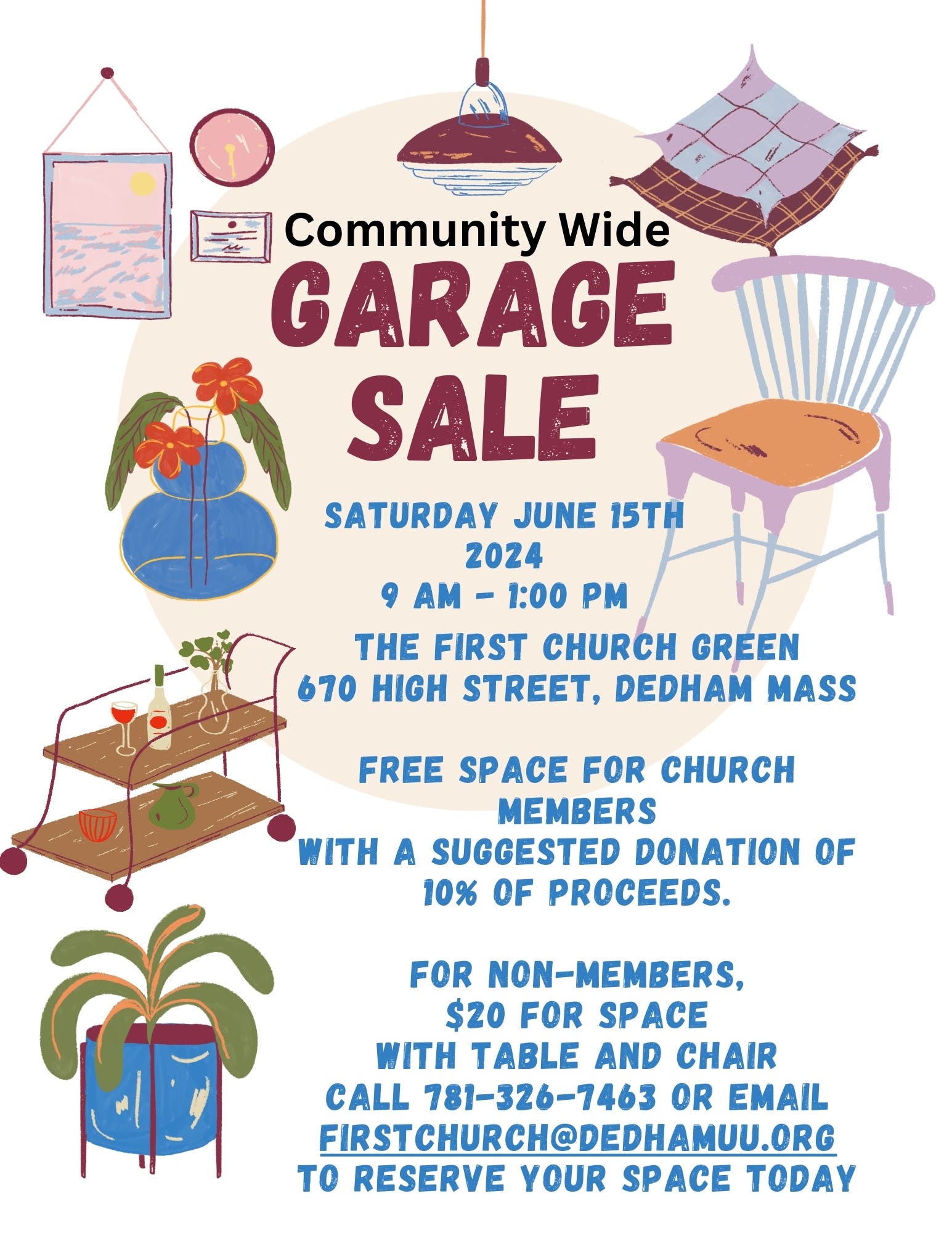 Community Wide Yard Sale First Church Green June 15 9-1