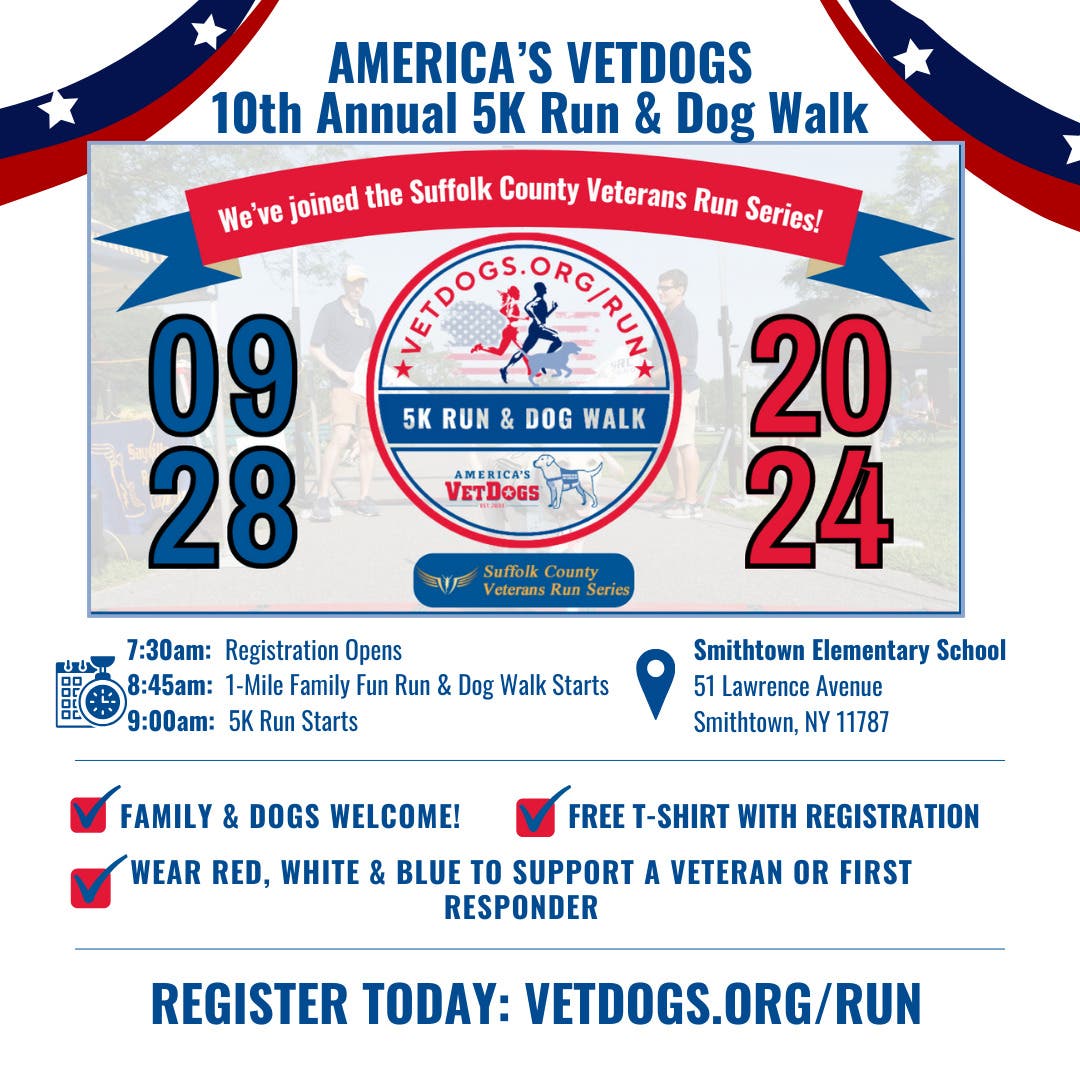 America's VetDogs 5k Run and 1-Mile Family Fun Dog Walk 