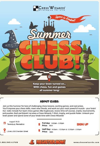 Chess Wizards-Half and Full Day Camps at the Library