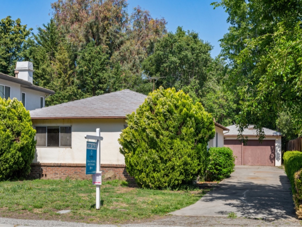 The house at 604 Chimalus Drive in Palo Alto​ is 1,134 square feet with three bedrooms and one bathroom.