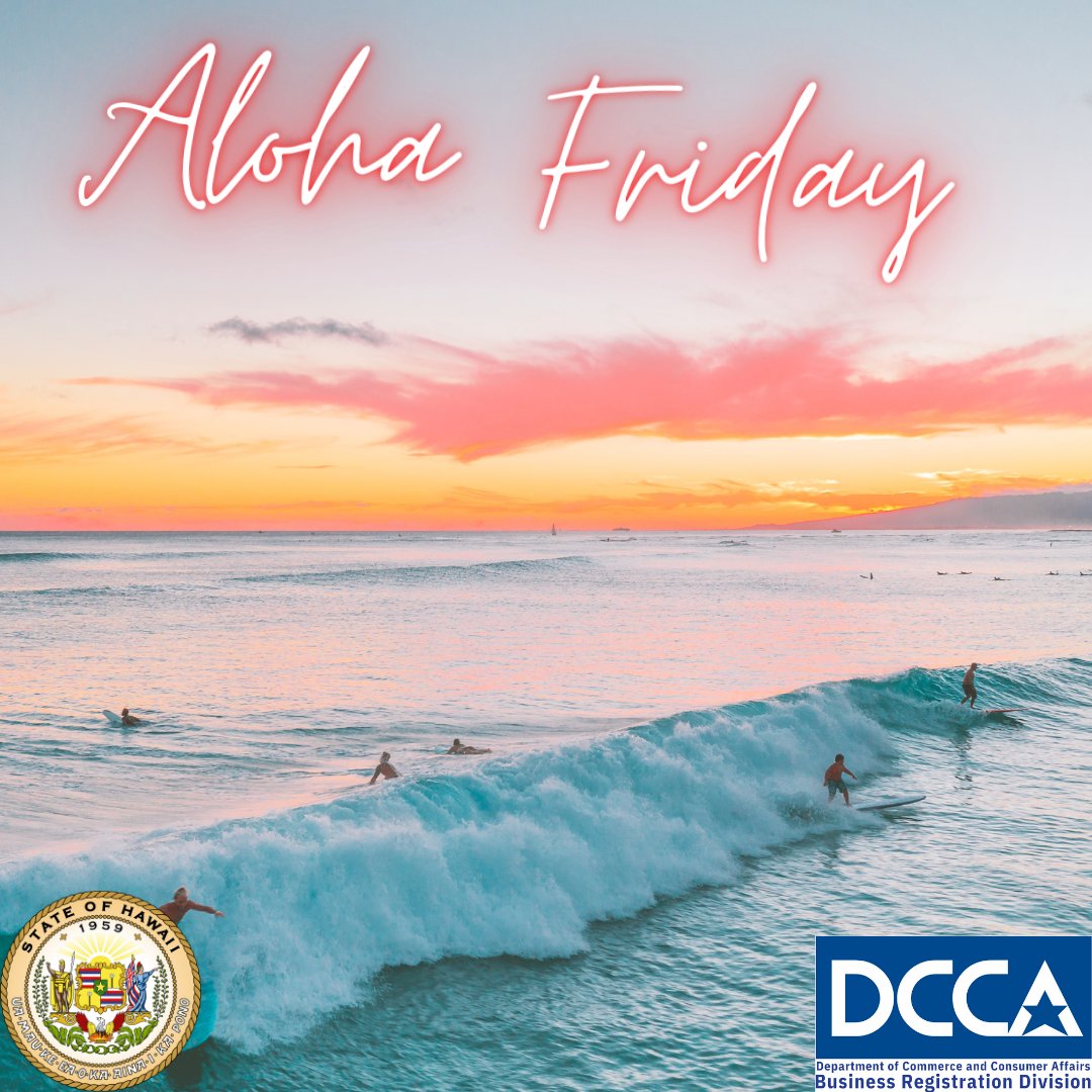 Image for the Tweet beginning: Happy Aloha Friday!  #alohafriday