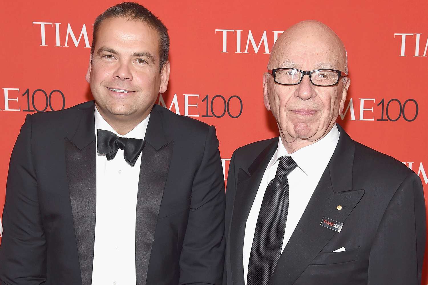 Lachlan Murdoch (L) and Sir Rupert Murdoch attend TIME 100 Gala, TIME's 100 Most Influential People In The World 