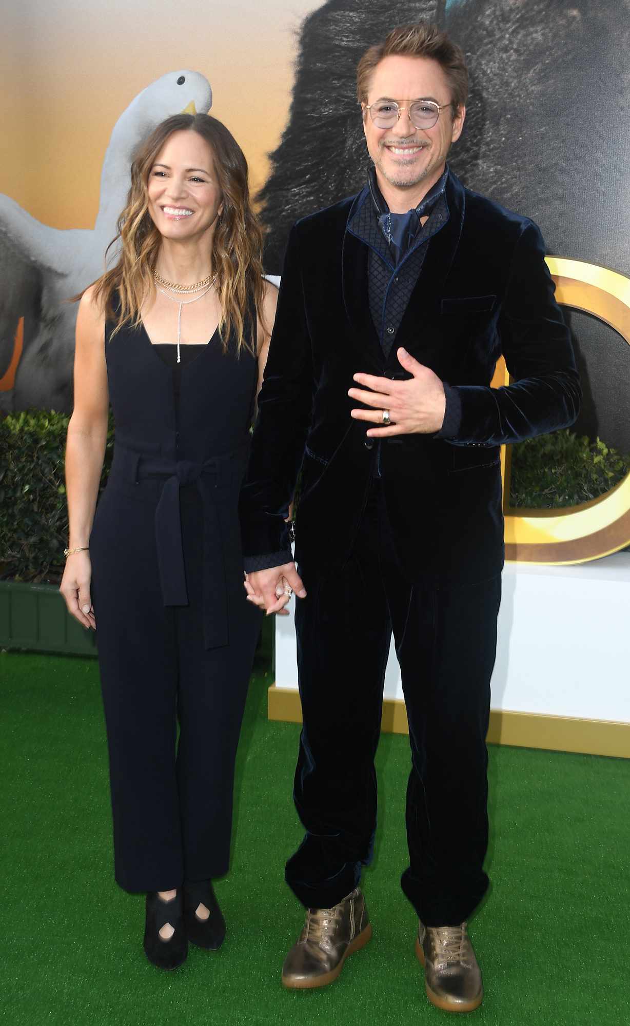 Robert Downey Jr. and Susan Downey arrives at the Premiere Of Universal Pictures' "Dolittle" at Regency Village Theatre on January 11, 2020 in Westwood, California