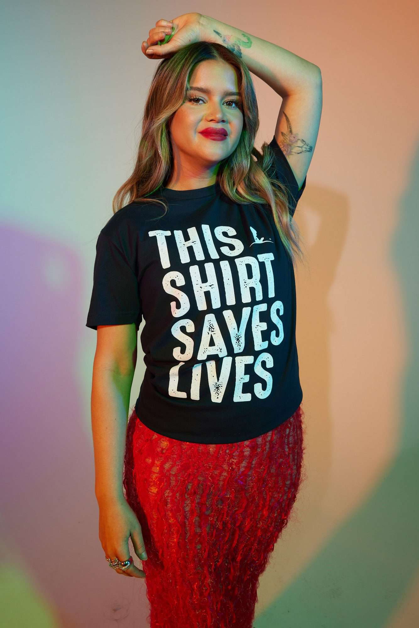 Maren Morris. st jude shirt. Credit: Katie Kauss