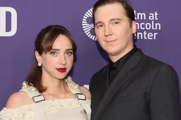 Zoe Kazan and Paul Dano attend the red carpet event for "She Said" during the 60th New York Film Festival at Alice Tully Hall, Lincoln Center on October 13, 2022 in New York City