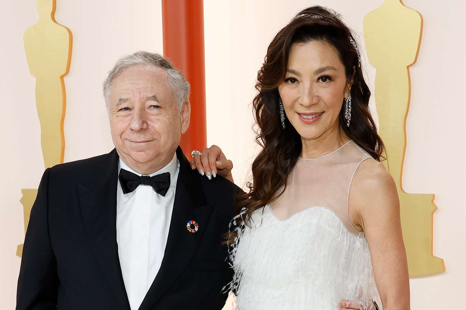 ean Todt and Michelle Yeoh attend the 95th Annual Academy Awards on March 12, 2023 in Hollywood, California